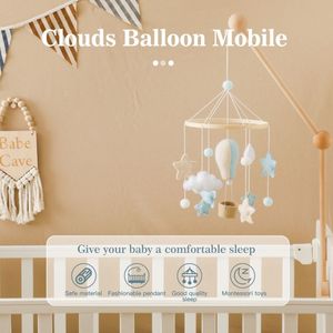 Mobile musical suspendu en bois doux pour berceau, forme <span class=keywords><strong>montgolfière</strong></span>, style nordique, pour bébés <span class=keywords><strong>de</strong></span> 0 à 24 mois - Product Image 6