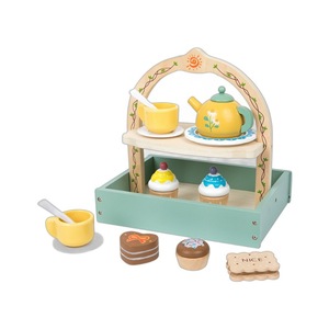 Juego de Té de Simulación de Alta Calidad, Juguete de Imitación para la Interacción entre Padres e Hijos, Pasteles de Madera, Postres, Galletas, Juguete de Cocina - Product Image 1
