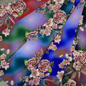 High Quality Breathable <b>Stretch</b> Weft Knitted Fabric Digital Printed <b>Foil</b> Abstract Geometric Pattern Accessories - Product Image 5