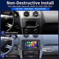 Autoradio Android pour Mercedes Benz ML W164 GL X164 2005-2012 Lecteur multimédia vidéo GPS Navigation Écran tactile Stéréo