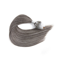 Extensions de cheveux brésiliennes Micro Loop 100% vierges Remy de qualité salon, cuticules alignées, double épaisseur, douces, brillantes, sans perte de cheveux