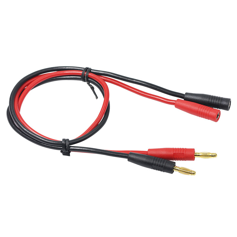 4 мм Удлинительный кабель с вилкой типа «банан», штекер-гнездо, разъем для сборки, испытательная линия кабеля, провод 1 м (черный + красный)
