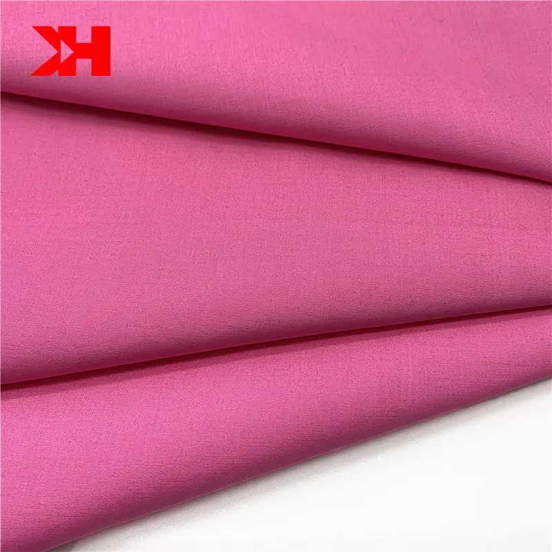 Kahn textile 133*72 40x40 soft plain dyed cotton poplin fabric dye pink 100% cotton 120gsm for baby clothes