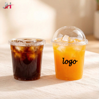 Gobelet en PET mat à paroi droite de qualité alimentaire 350/400/500 ml, vente en gros d'usine, gobelet jetable givré avec couvercle pour thé Boba et café