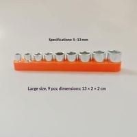 Jeu de 9 embouts hexagonaux pour adaptateur de perceuse à chocs 4-12/5-13mm, douilles oranges, embouts de clé à cliquet, arbre flexible