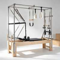 Équipement de yoga et de Pilates 3-en-1 réglable en bois de chêne durable pour studio de Pilates, maison et salle de sport commerciale