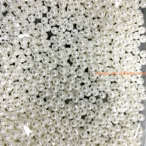 Fabrika fiyat 0.5 bag torba ABS yuvarlak boncuk ile/olmadan delik seçeneği için dikiş zanaat dekorasyon DIY aksesuar konfeksiyon inciler boncuk - Product Image 4