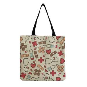 Doctor Nurse Medical Cross Shopping <b>Bag</b> Graphic Tote Handbag Harajuku Shopper <b>Bag</b> Women Eco Large-capacity Female Shoulder <b>Bag</b> - Product Image 3