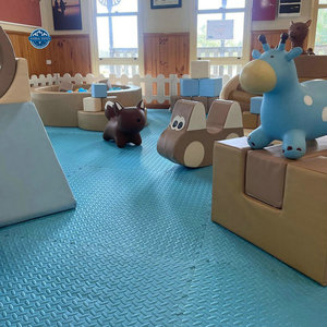 Terrain de jeux souple mobile marron et bleu pour enfants, fosse à balles, équipement de jeux souple pour les garçons, équipement de <span class=keywords><strong>location</strong></span> pour les fêtes d'enfants - Product Image 3