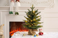 Longs tar New Christmas Kleiner Weihnachts baum Home Mini Desktop Dekoration Festliche Atmosphäre Kleiner Baum Foto Requisiten