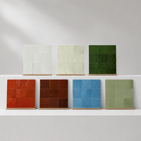 Carreaux muraux carrés en céramique de style Zellige, faits à la main, en crème ivoire, pour salle de bain, cuisine, crédence, décoration murale