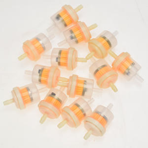 Universal <b>Motorcycle</b> Fuel <b>Filter</b> 1/4 6mm Yellow Half Section For Repair And Replacement With Mounting Hardware - Product Image 2