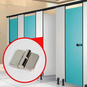 Bisagra para Mampara de Baño Público, Accesorio de Ferretería con Cierre Automático, Soporte Desmontable para Puerta Plana - Product Image 1