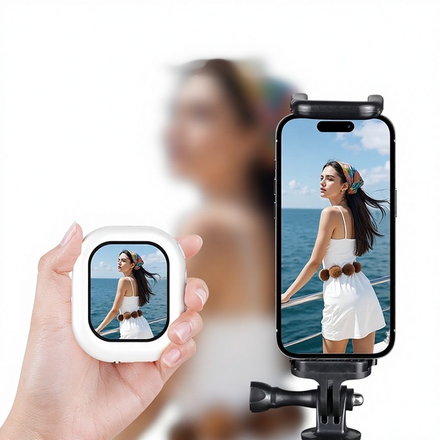 Phone Selfie Screen Mirroring Device WiFi for Magnetic Rear-Mounted Mini Projection for Selfies Group Photos (Model T3)