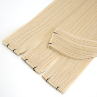 Extensions de cheveux bouclés Remy Genius Weft Lanxun 100g russes, prêtes à être expédiées, vente en gros directe d'usine