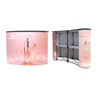 Comptoir de Promotion Pop-Up Portable en PVC avec Impression Personnalisée Support de Réception Pliable en Aluminium Table sur pied Expositions d'Événements