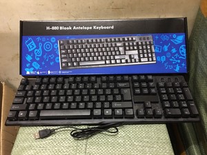 Venta al por Mayor de Teclados con Cable Multi-idioma, Teclado de Plástico para Computadora de 108 Teclas, Inglés, Árabe, Francés, Ruso - Product Image 6