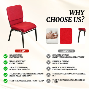 Wholesale Cheap Stackable Metal Interlocking <strong>Padded</strong> Auditorium Conference Event Church <strong>Chair</strong> - Product Image 4