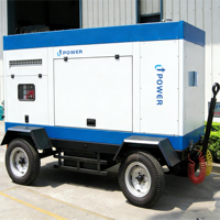Générateur diesel triphasé 80 kW à démarrage électrique, 100 kVA, silencieux, avec démarrage automatique, télécommande, ATS, 50/60 Hz et remorque