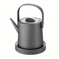 Bouilloire électrique sans fil intelligente avec contrôle de la température, pour chambre d'hôtel, cuisine, nettoyage facile, performance stable, certifiée CE CB, 1L