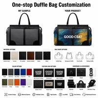 Sacs de voyage de grande capacité imperméables à l'eau de marque privée avec sangle détachable et poche pour articles secs et humides pour hommes et femmes d'affaires