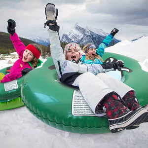 Anneau de ski gonflable d'hiver pour l'extérieur, luge à neige, sécurité, 100 cm, antidérapant, épaissi, PVC écologique, adulte - Product Image 4