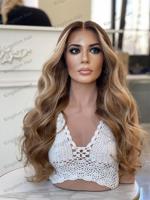 Perruque de cheveux humains européens Remy de qualité supérieure, perruque de Balayage de cheveux humains, de couleur Blonde, Body Wave, perruque casher pour femmes