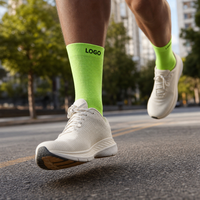 Chaussettes de course anti-humidité, anti-microbiennes, invisibles, avec talon rembourré, pour l'entraînement au marathon