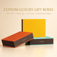 Coffret Cadeau Haut de Gamme Personnalisé Couleurs Vives avec Couvercle à Emblème Argenté, Fermeture Magnétique Latérale Charbon, Matériaux Recyclés - Deux Pièces