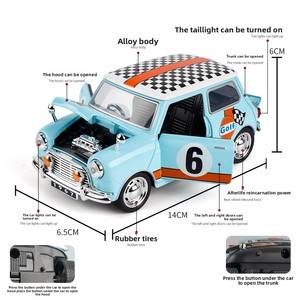 Coche de juguete MINI británico a <span class=keywords><strong>escala</strong></span> 1:32 de metal fundido a presión con batería de litio y control de fuerza - Product Image 3
