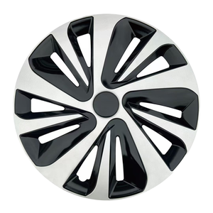 <span class=keywords><strong>Tapacubos</strong></span> Universales Plateados y Negros para Autos, Cubiertas Decorativas de 10 Radios para Rines de 14, 15, 16 y <span class=keywords><strong>17</strong></span> Pulgadas - Product Image 1