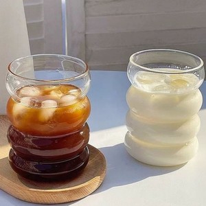 Tazza in Vetro a Spirale Caterpillar, Ecologica, Resistente alle Alte Temperature, Senza Manici e Coperchio, Stile Cinese per Tè al Latte, Caffè, <span class=keywords><strong>Acqua</strong></span> - Product Image 4