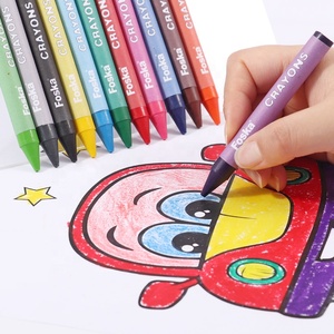 Foska prezzo a buon mercato 12 colori brillanti alla rinfusa grandi arti sicure e Non tossico nessun residuo sulle mani bambino pastelli di vernice per bambini - Product Image 4