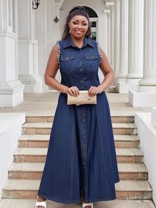 Abito in Denim taglie forti africano 2025 da <span class=keywords><strong>donna</strong></span> abito in Denim largo alla moda <span class=keywords><strong>Jeans</strong></span> abito o <span class=keywords><strong>donna</strong></span> - Product Image 5