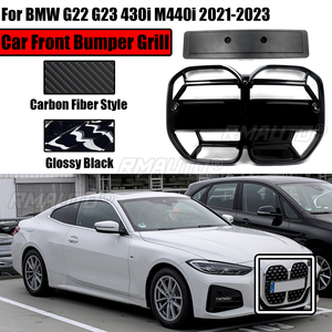 กระจังหน้ารถยนต์สไตล์ CSL สำหรับ BMW ซีรีส์ 4 ปี 2021-2023 รุ่น G22 G23 430i M440i แบบตาข่าย  อะไหล่เปลี่ยนกระจังหน้า  สไตล์คาร์บอนไฟเบอร์ - Product Image 1