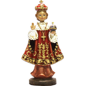 Figura Sagrada del Niño Jesús de Praga ZICOM con Capa Roja, 8 cm de Altura, Decoración para el Hogar, Modelo Alemán 9069-H009-8 - Product Image 1