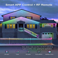 Luz LED Inteligente para Aleros, Personalizada de Fábrica, DC24V, 30m, 60 LED, IP67, Decoración de Fachada de Villa para Exteriores, Luz de Cuerda RGB para Fiestas