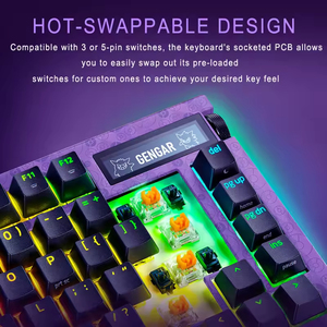 Clavier mécanique sans fil Razer Gengar Edition BlackWidow V4 Pro 75% avec touches remplaçables à chaud pour les joueurs PC - Product Image 2