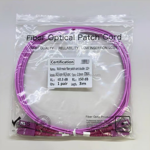 Cable de Fibra Óptica para Interiores de Baja Pérdida de Inserción, 3M, Multimodo OM4, Cubierta Morada LSZH, Cable de Conexión Óptica - Product Image 5