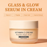 Crème Visage Éclaircissante Bio Douce au Logo Personnalisé à l'Acide Kojique et Vitamine C pour Soin Quotidien de la Peau