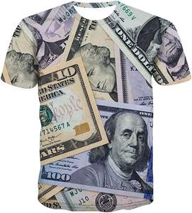 Fitspi venta al por mayor dólar dinero camisetas hombres mujeres niños Unisex manga corta Camiseta Dropshipping camiseta para deseo - Product Image 1
