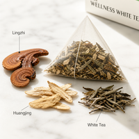 Sachets de thé blanc bien-être directement de l'usine, 100% pur et naturel, nourrissent le Yin et renforcent l'immunité, faible MOQ, OEM, marque privée