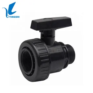 Valvola a sfera singola Union PVC per irrigazione manuale efficiente acqua femmina maschio unione valvola a sfera di irrigazione