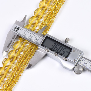 Trim in pizzo etnico con paillettes oro e argento per abiti da sposa accessori di abbigliamento - Product Image 5