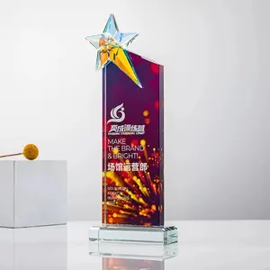 New Colorful Pentagram Crystal Trophy Custom Creative Company Annual Meeting Award Unit Event Celebration Souvenir