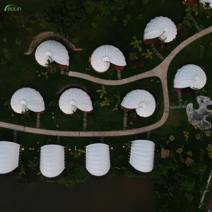 Tienda de campaña de membrana extensible de PVDF ignífuga de nuevo diseño, tienda de <span class=keywords><strong>Hotel</strong></span> al aire libre con forma de caracol para sitios de Glamping y resorts - Product Image 4
