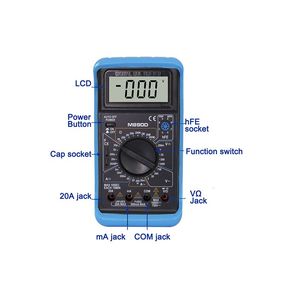 M890D/890B+ Buzzer Function Digital Multimeter LCD Display Multimeter Multi-functional Tester - Product Image 2