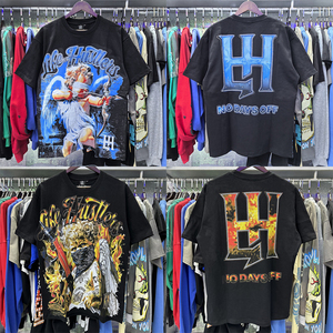 T-shirt da <span class=keywords><strong>uomo</strong></span> all'ingrosso firmata con stampa a lettere Hot Drilling LH, motivo Freccia di Cupido, Life Hustlers - Product Image 3