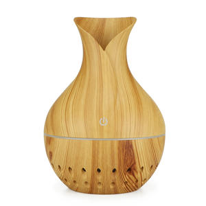 Wood Grain Aroma Diffuser <b>Humidifier</b> 130Ml Usb Powered Home Office Desk Essential Oil Mist Maker Light Wood Color - Product Image 2