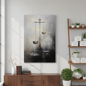 Golden Justice Scale Canvas Print: Elegant Law Office Decor,<b>WRAPPED</b> CANVAS - Product Image 3